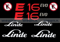 Zestaw naklejek piktogramów LINDE E16 EVO