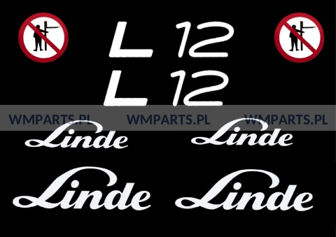 Zestaw naklejek piktogramów LINDE L12 Zestaw naklejek piktogramów LINDE L12