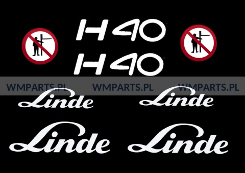 Zestaw naklejek piktogramów LINDE H40